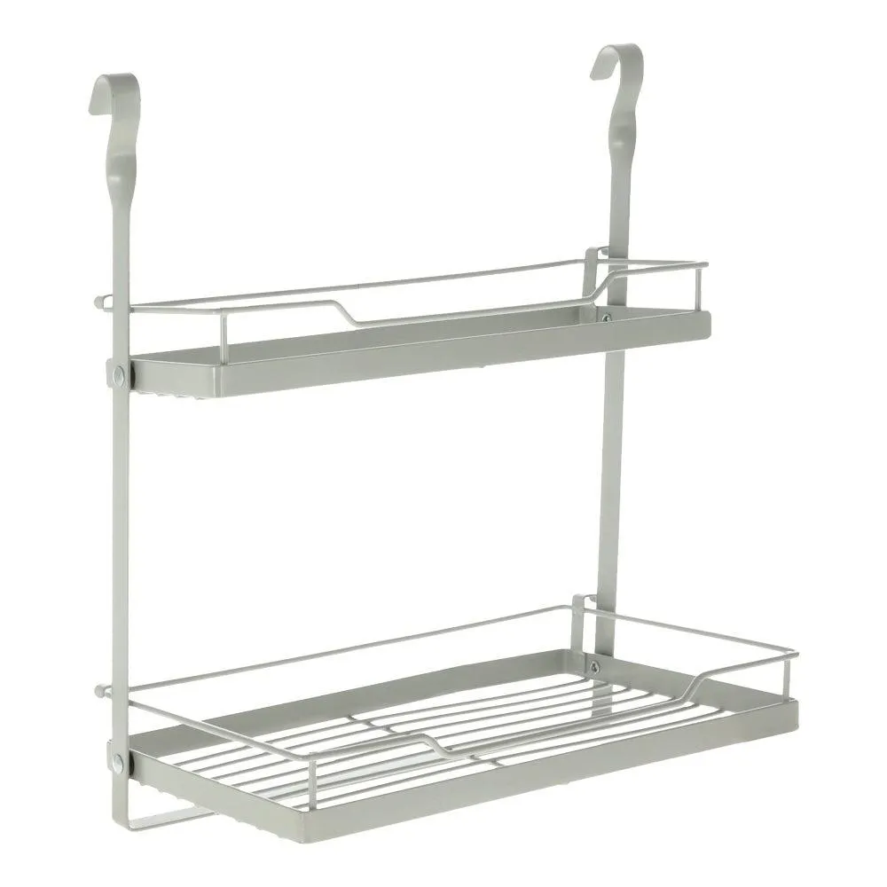 Canasto Doble de Metal Plegable para Barra 17,4x37,3x31,7 cm