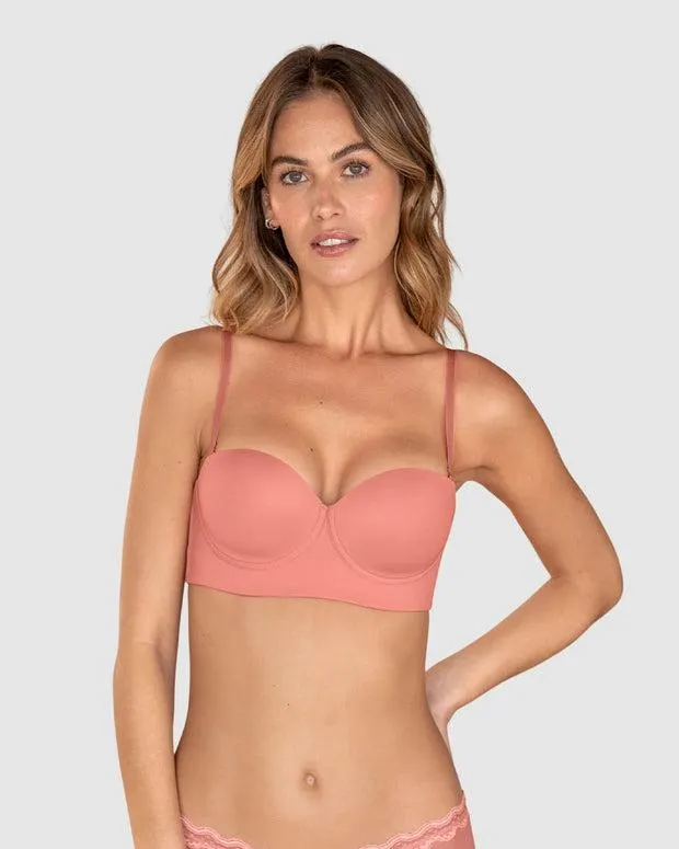 Sostén strapless de realce suave