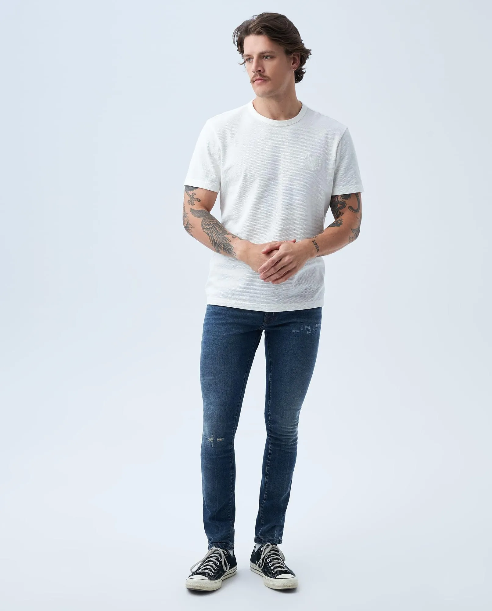 Jean Tapered fit de bota ajustada para hombre