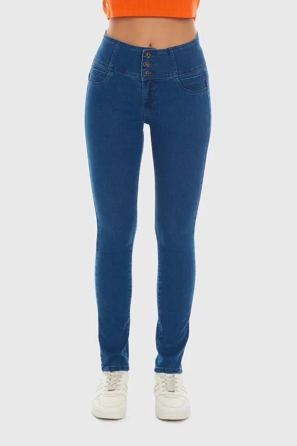 Jeans mujer castilla skinny azul