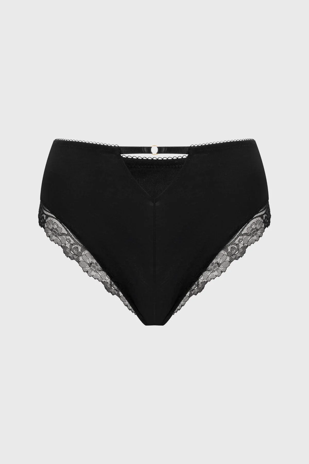 Calzón Mujer Pantaleta Detalle Encaje Negro