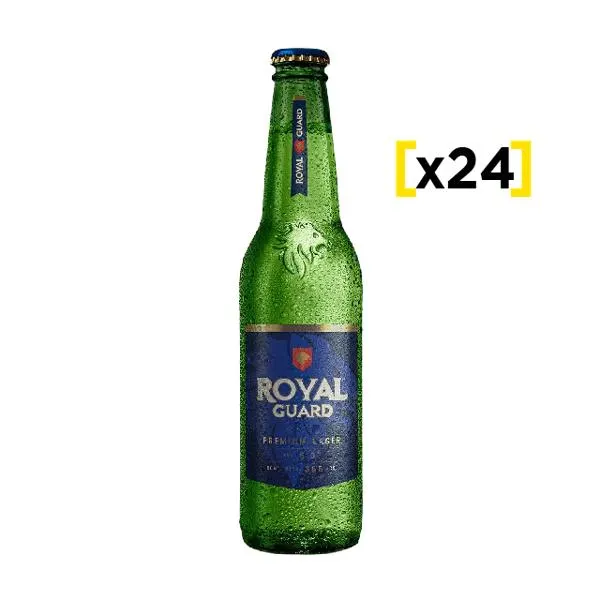 Cerveza Royal Guard Lager botella 355 CC x24 | Liquidos.cl