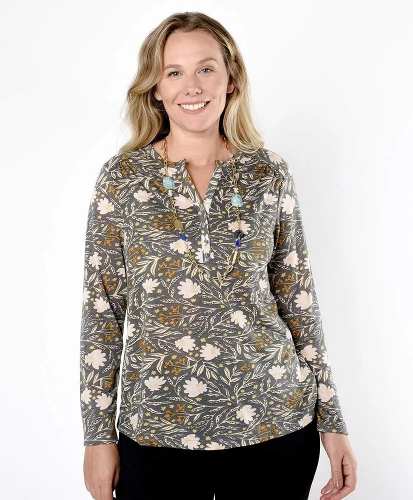 Polera mujer floreada