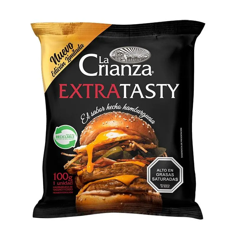 Hamburguesa De Cerdo La Crianza Extra Tasty 100 Grs