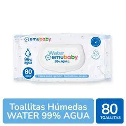 Toallas Húmedas Emubaby Water 80 un.