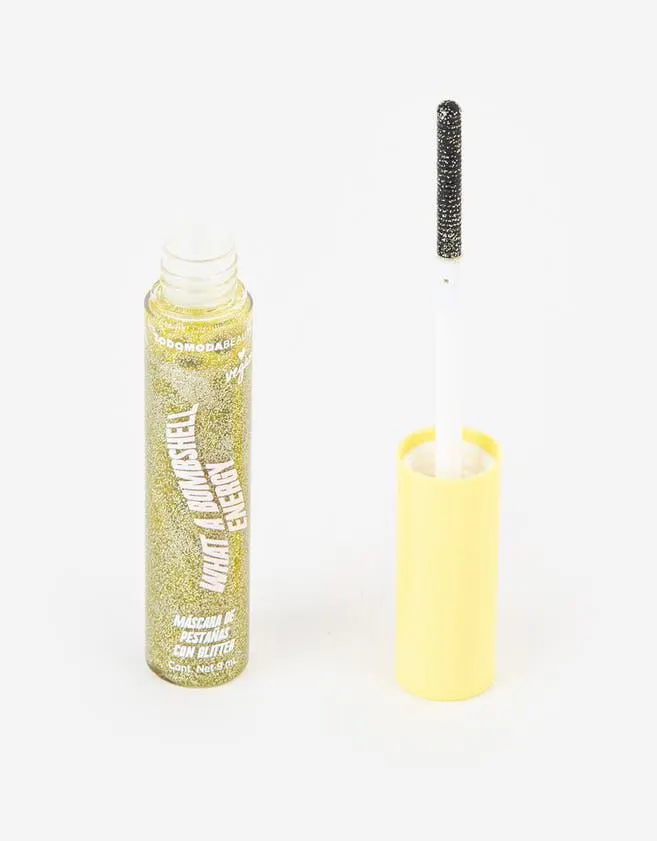 Máscara de pestañas con glitter - gold