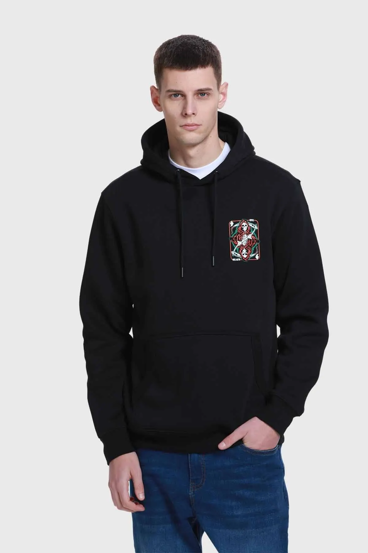 Polerón Hombre Hoodie Print Negro