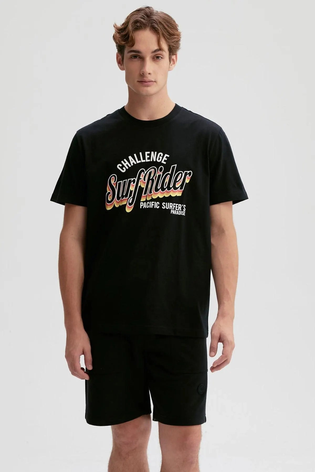 Polera Hombre Print Posicional Negro