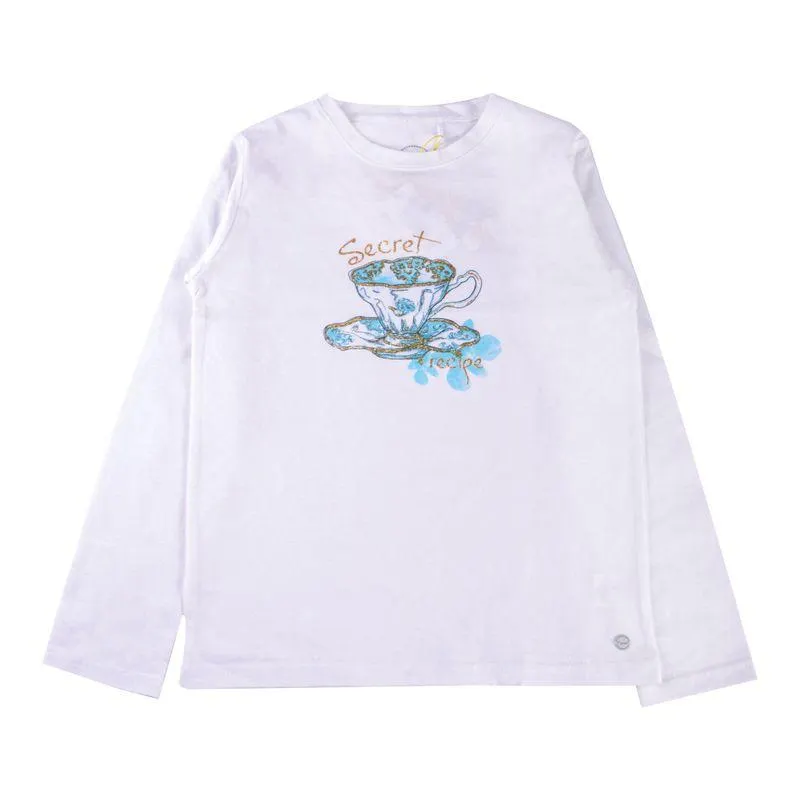 Polera Manga Larga Niña Crudo