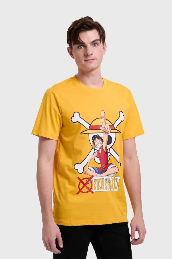 Polera hombre one piece amarillo