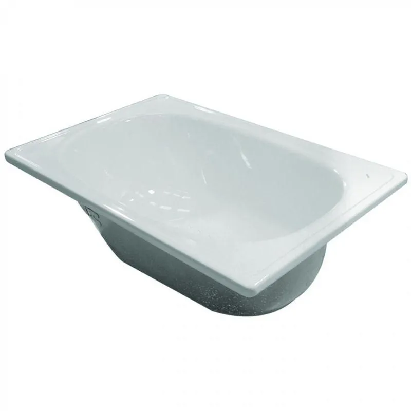 Tina Esmaltada 70 x 120 cm Con Antideslizante Blanca