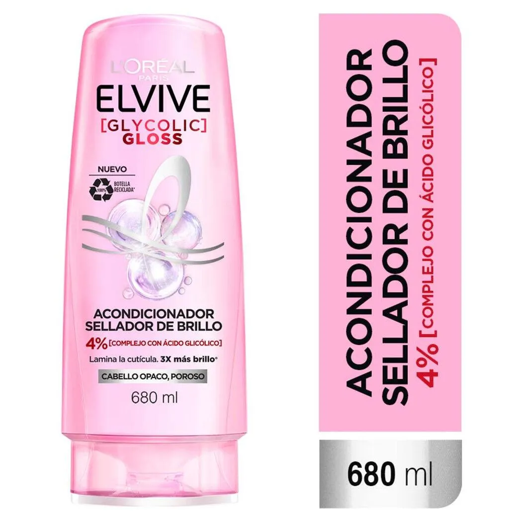 Acondicionador Elvive Glycolic Gloss 680ml