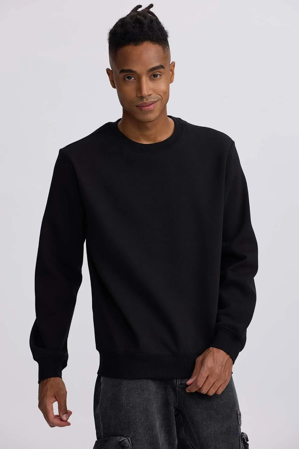 Polerón Hombre Liso Negro