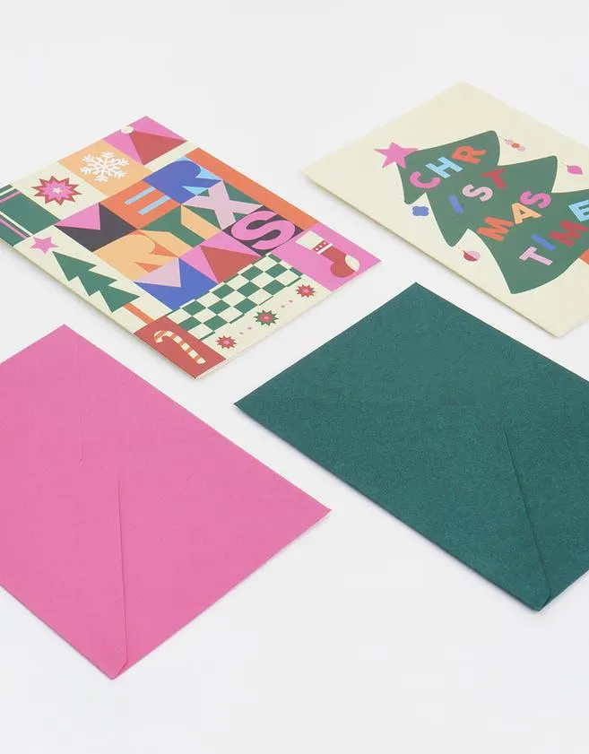 Set de tarjetas navideñas