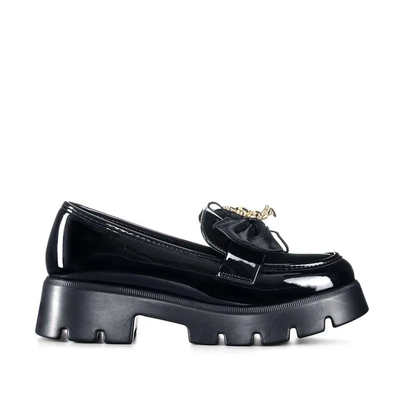 Mocasín Taco Negro Casual Mujer Weide QIU378