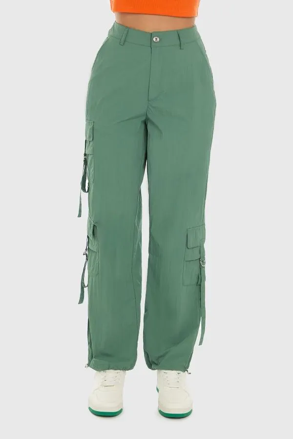 PantalÓn mujer parachute verde militar