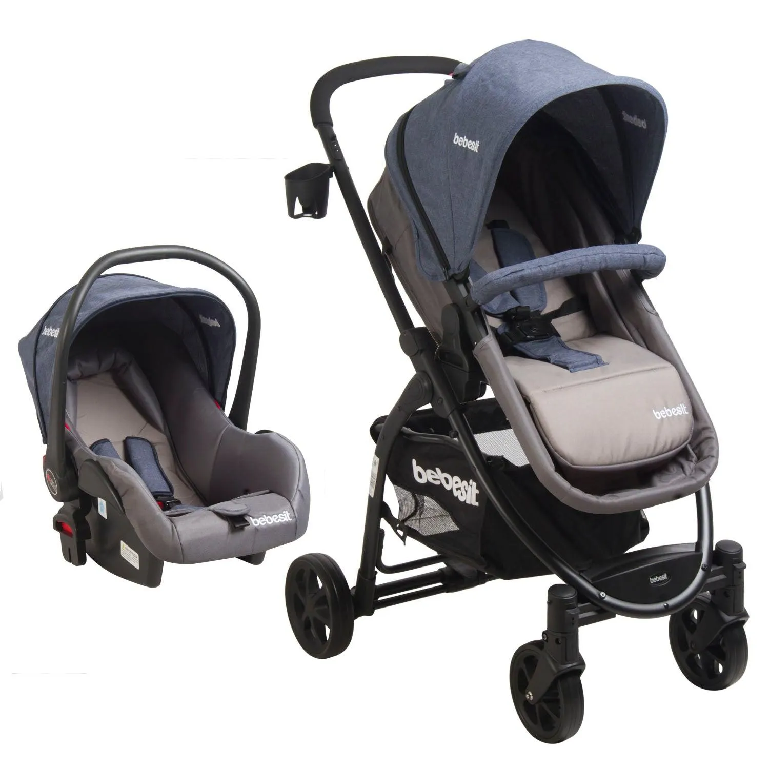 Coche Cuna Travel System Fénix Azul