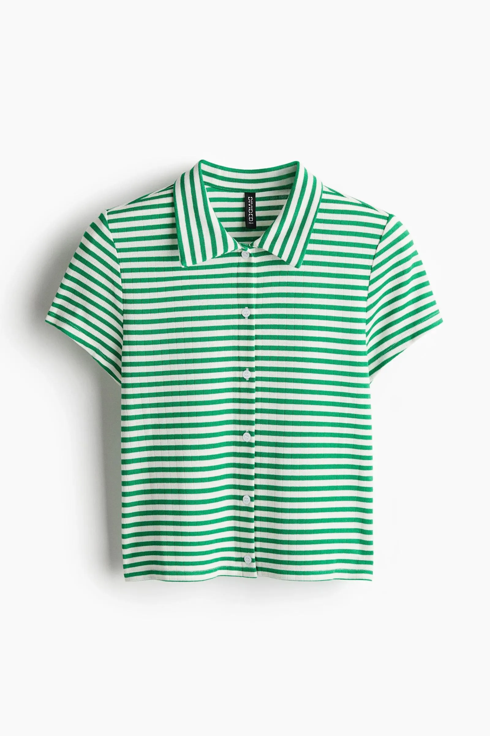 Camisa de manga corta acanalada