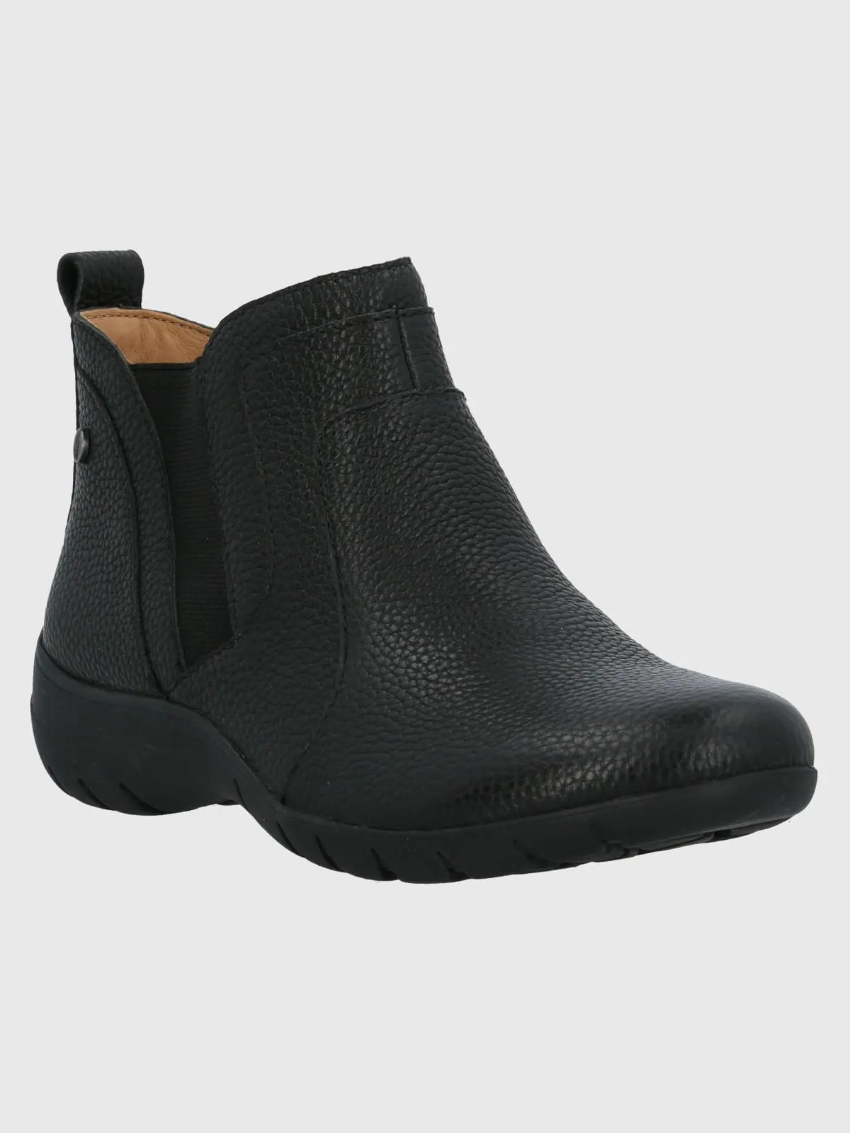 Botin Cuero Ever Negro Hush Puppies