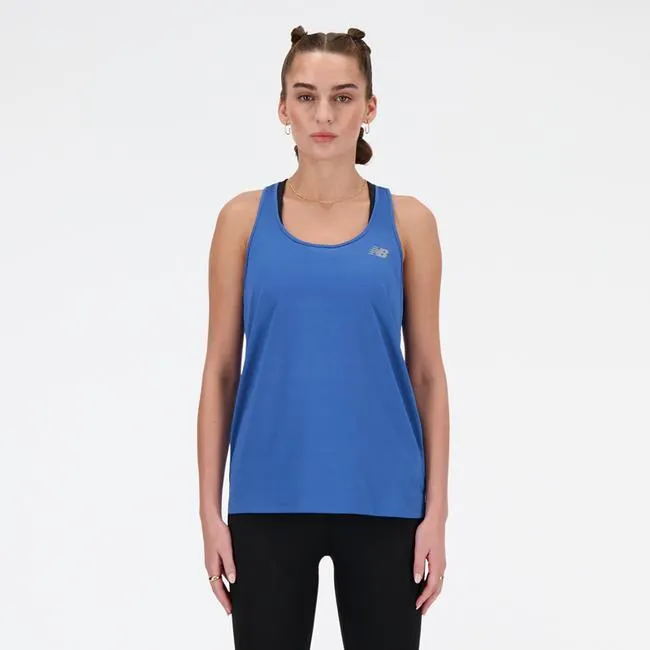 Polera Sin Mangas Running Mujer New Balance Sport Essentials Tank Azul