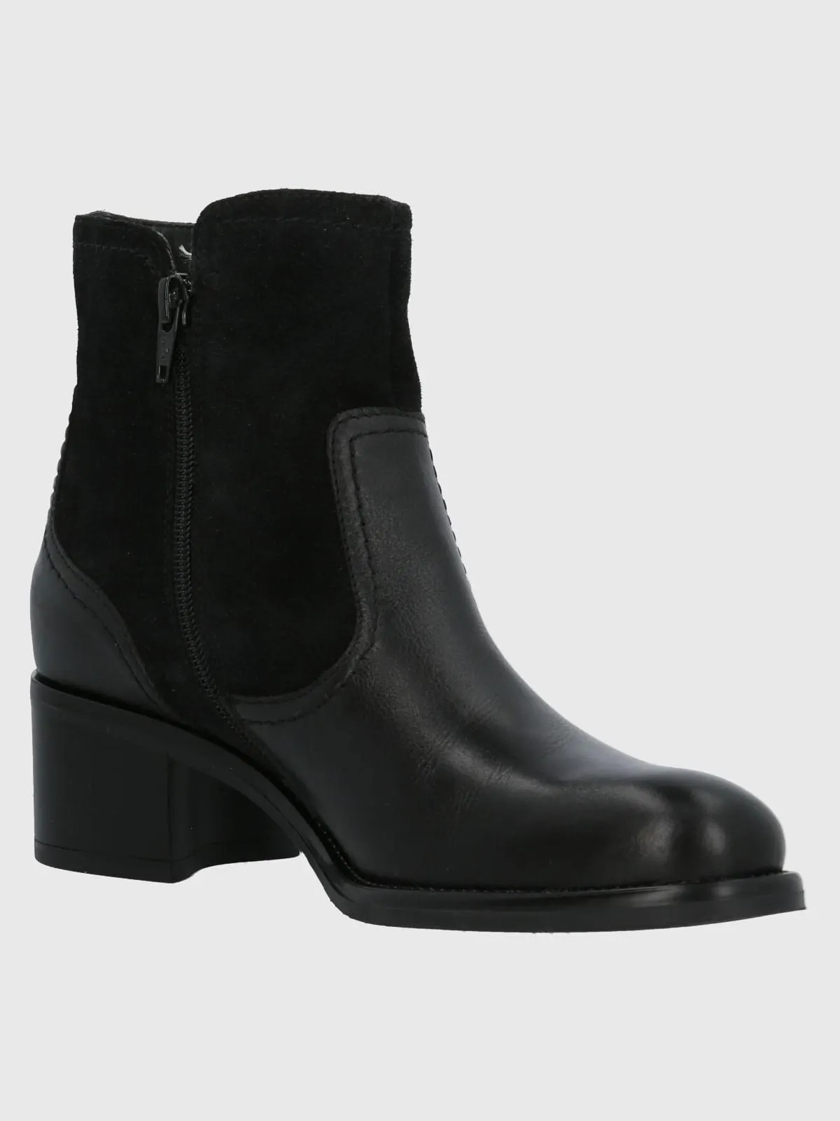 Botin Cuero Mujer Ellee Negro Hush Puppies