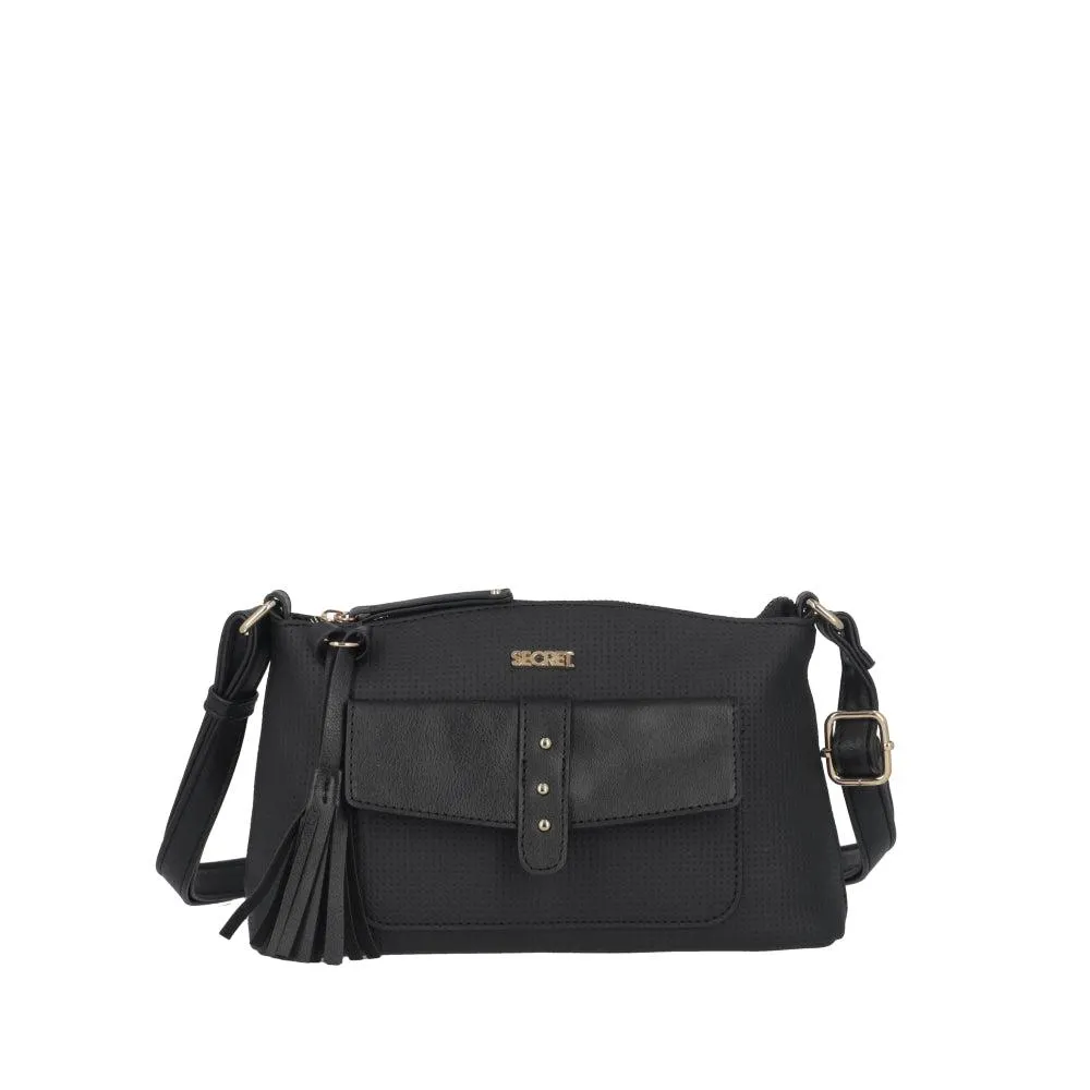 Cartera Bandolera Parma Negra Pequeña