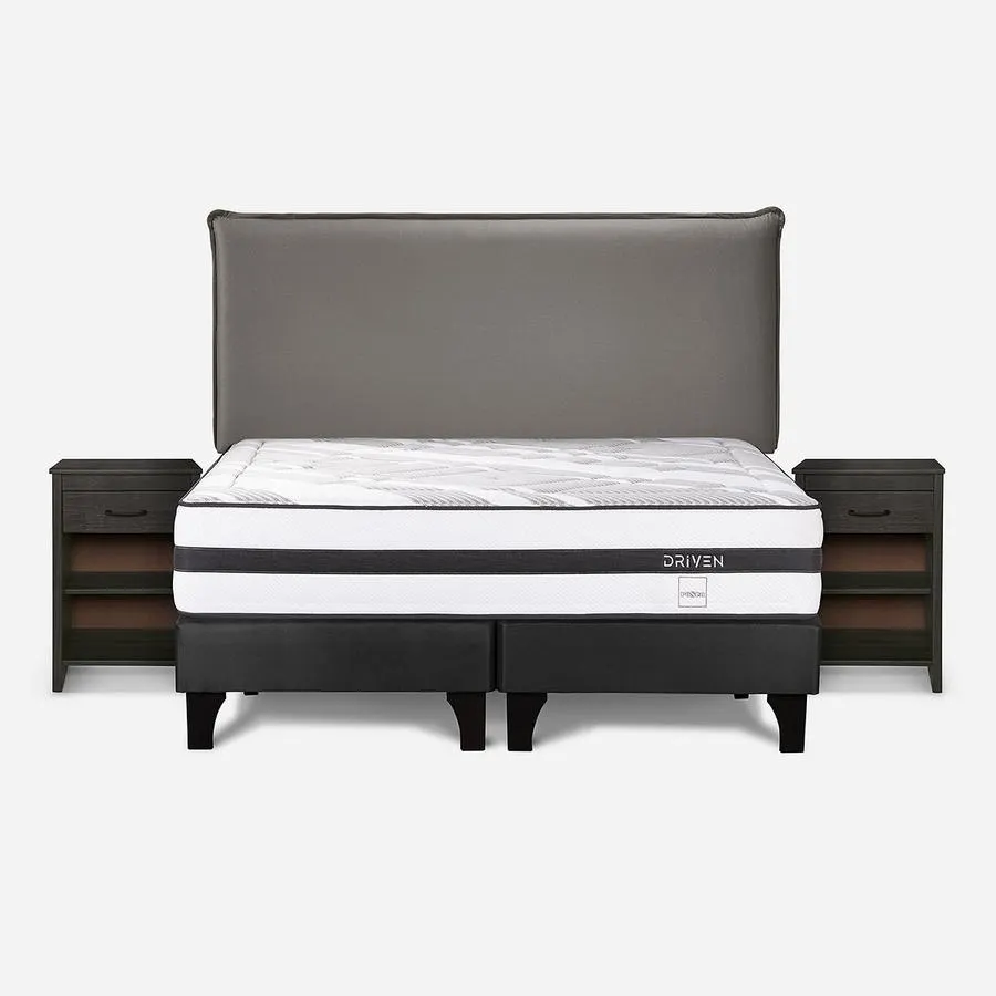 Cama Driven de 2 Plazas + Muebles Maurice