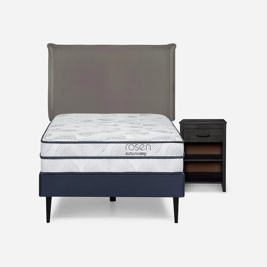 Cama Autonomy Sky 1,5 Plazas + Muebles Maurice