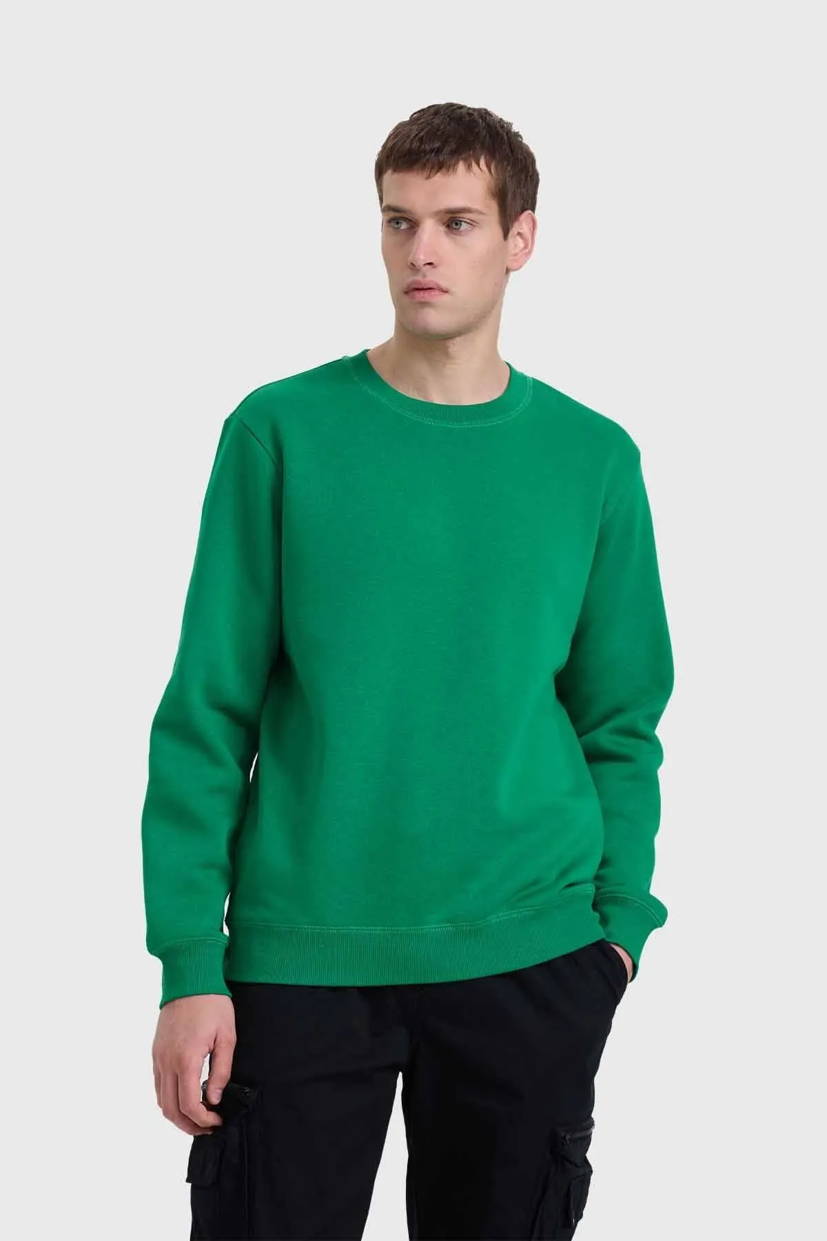 Polerón Hombre Básico Verde