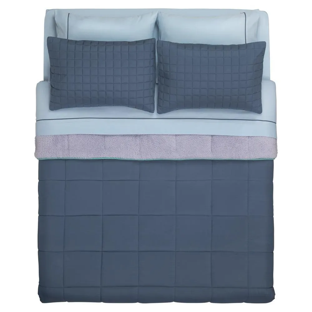 Set Tu Cama Lista Cobertor con Cordero y Sábanas 2 plazas