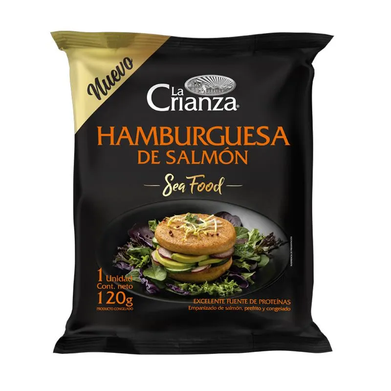 Hamburguesa de Salmón La Crianza 120 Grs