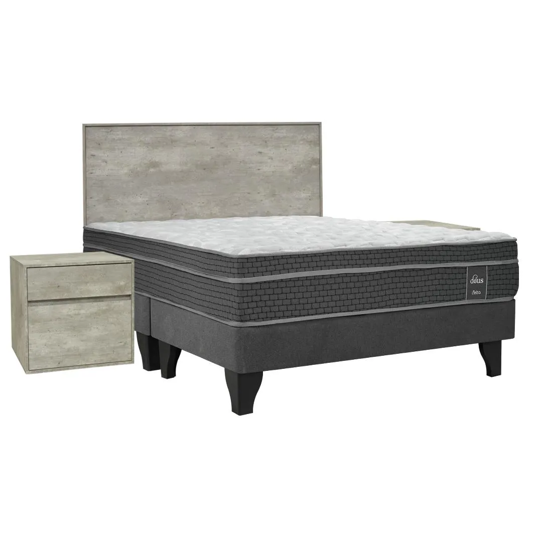 Cama Europea Deus + Set Concretus