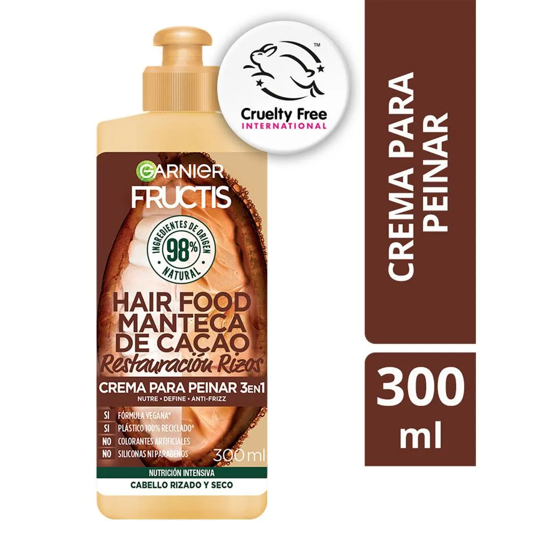Crema para Peinar 3en1 Hair Food Manteca de Cacao 300ml