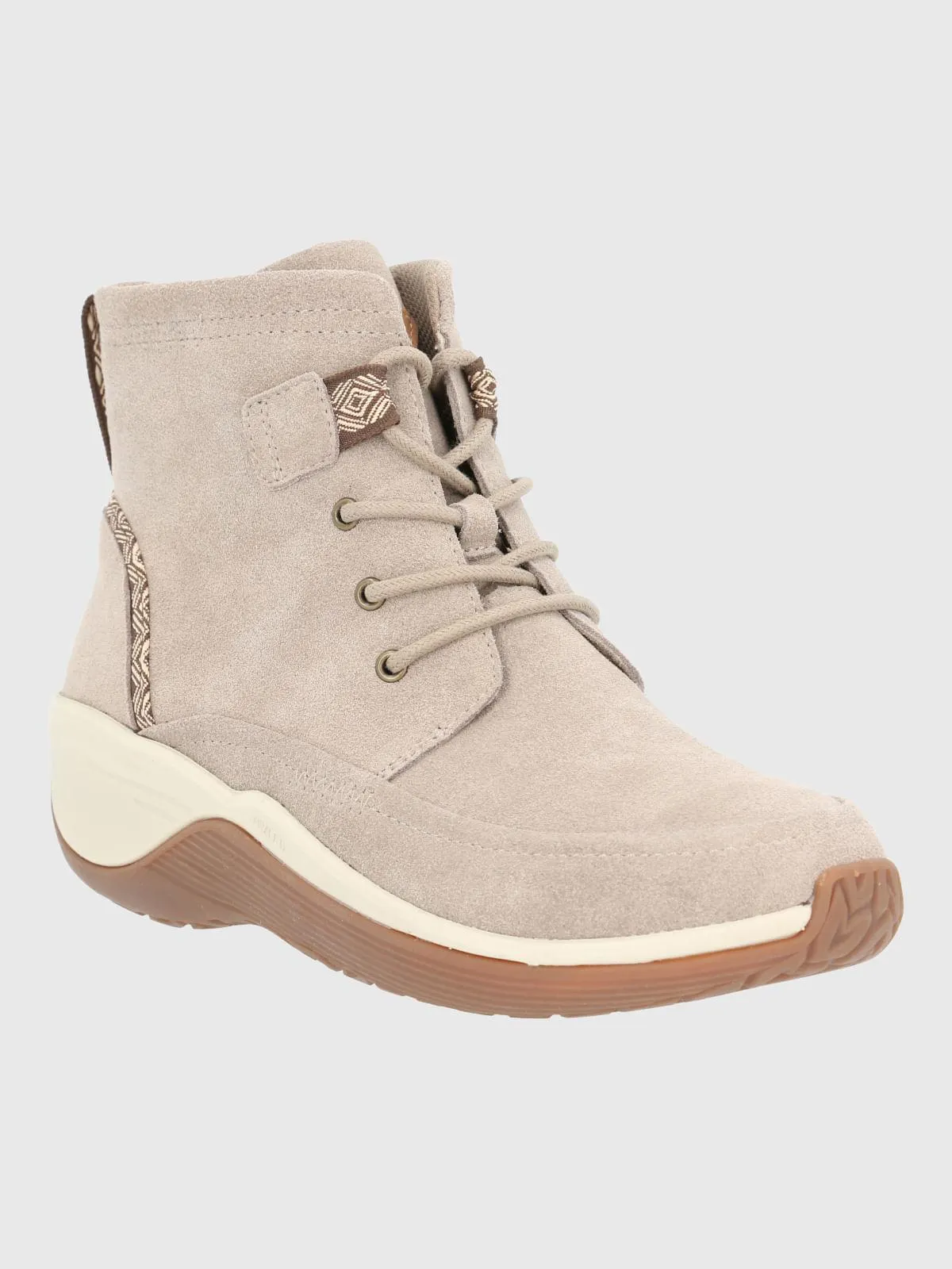 Botin Cuero Mujer Spinal Rug Lace II Beige Hush Puppies