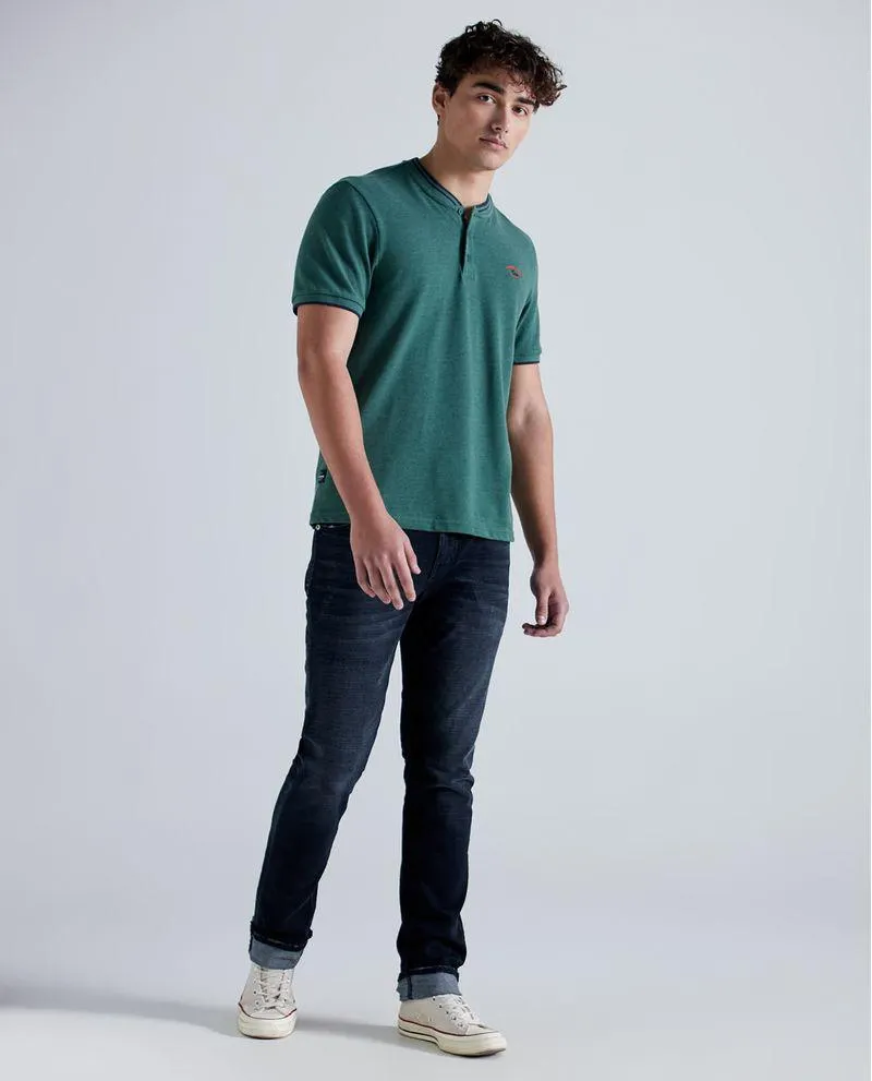 Jean Slim and Straight fit tono medio para hombre