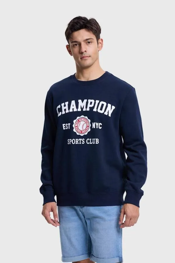 PolerÓn hombre college high dens azul