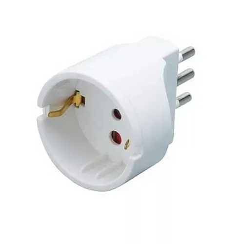 Adaptador enchufe SHUKO 10 A – 250V – 220W blanco pn: 93PT0B1293