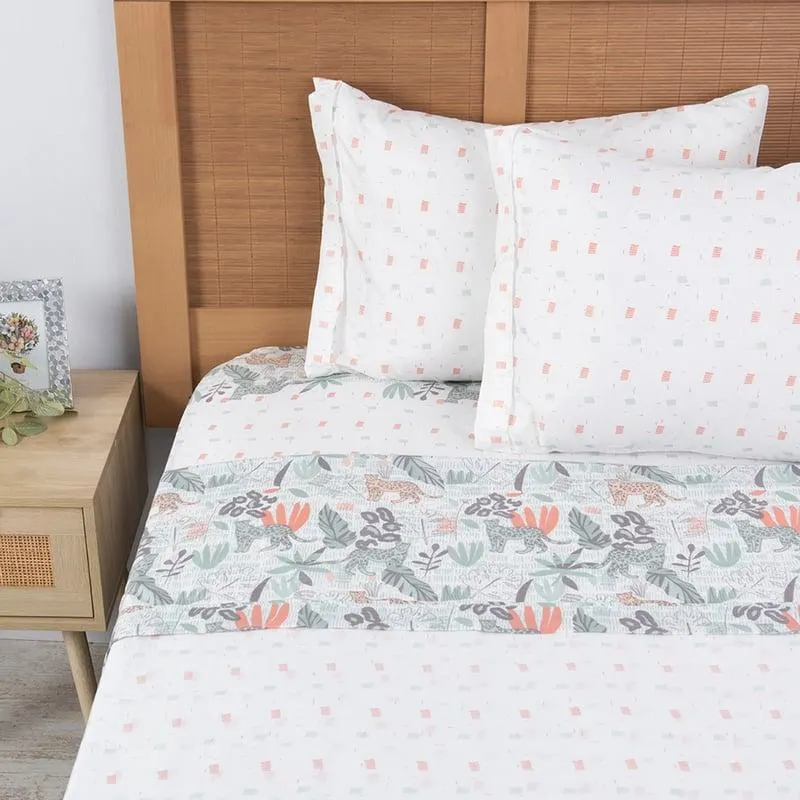 Sábana Mf 2 Plazas Acacia Plumetti