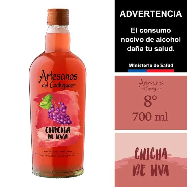 Vino Chicha Artesanos Del Cochiguaz 8° botella 700 cc