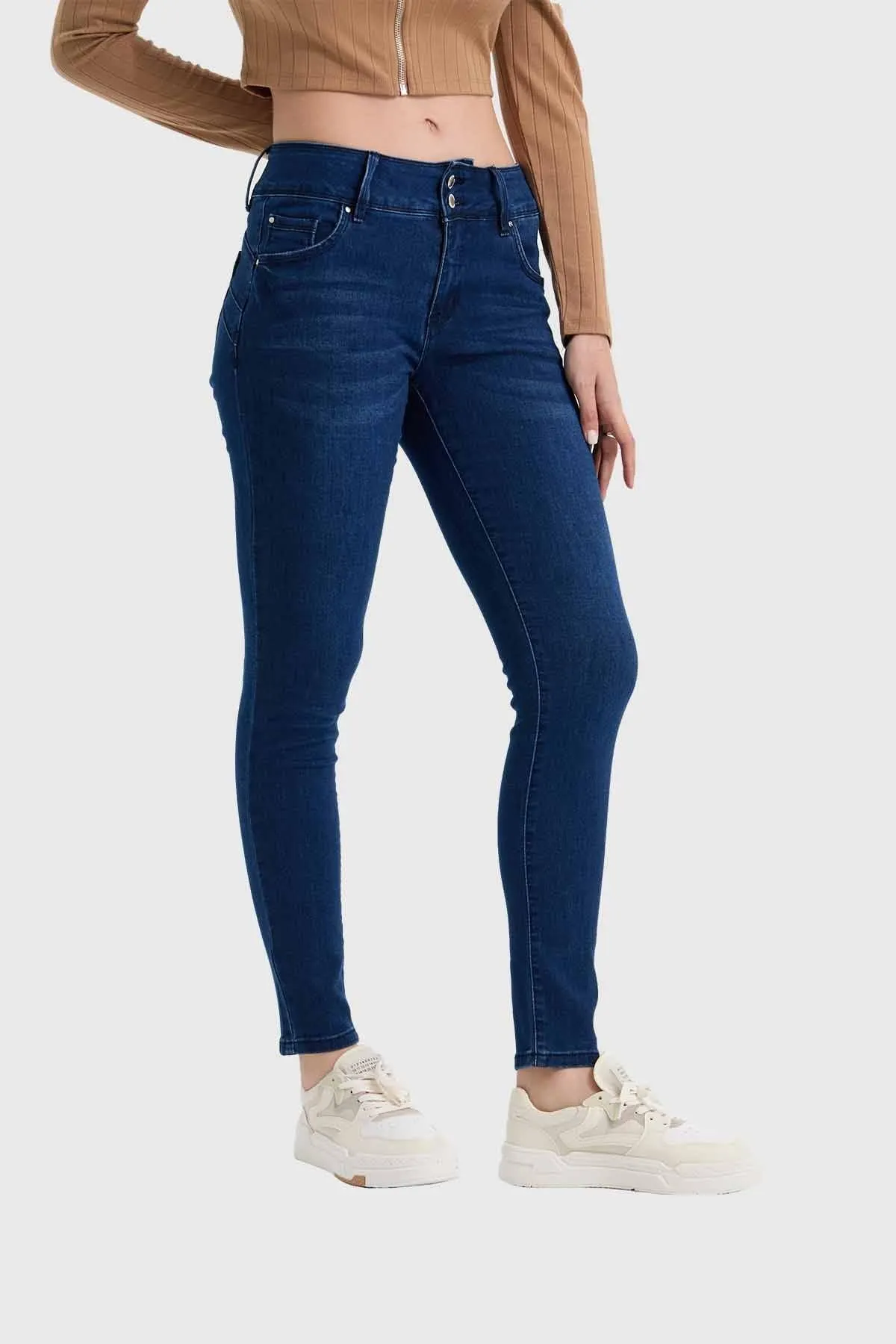 Jeans Mujer Kim Skinny Azul