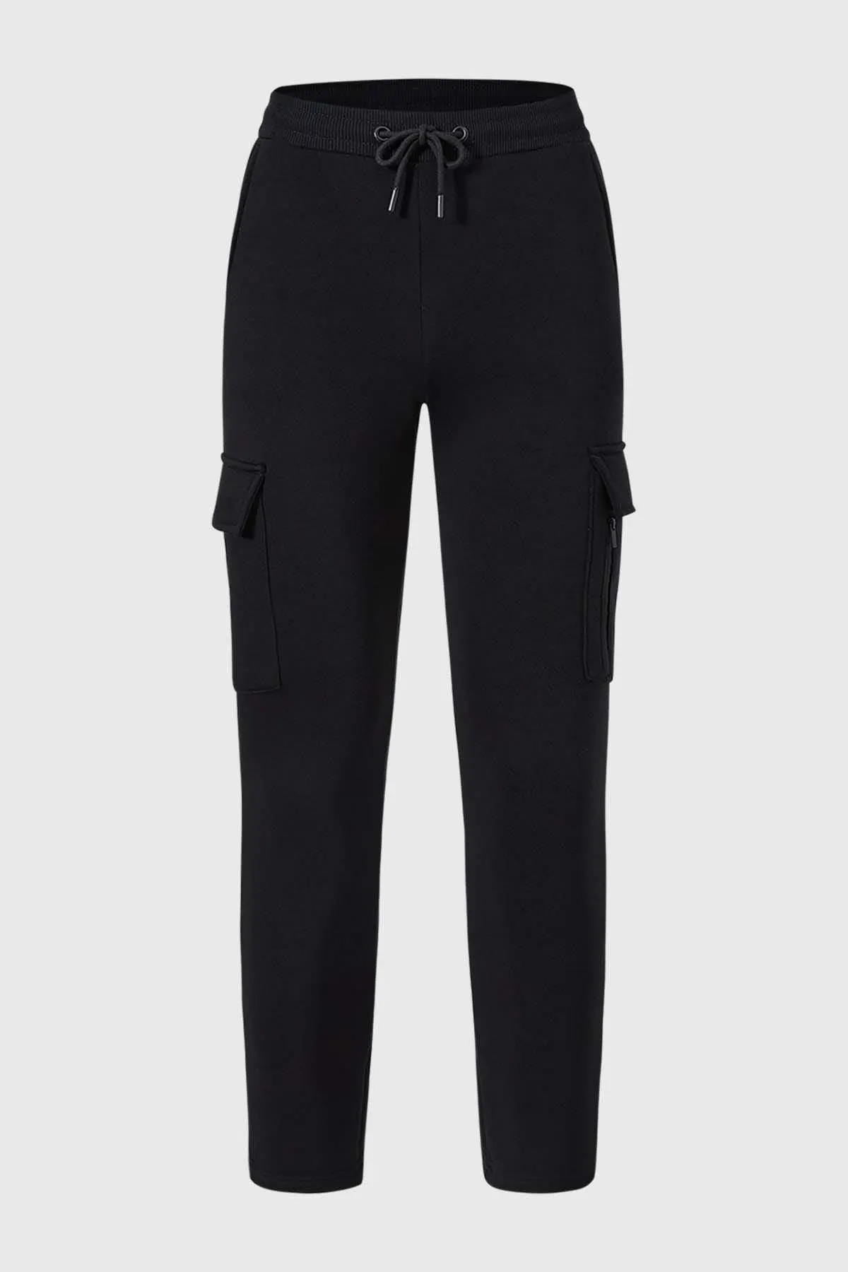 Pantalón Buzo Niño Cargo Con Cierre Negro