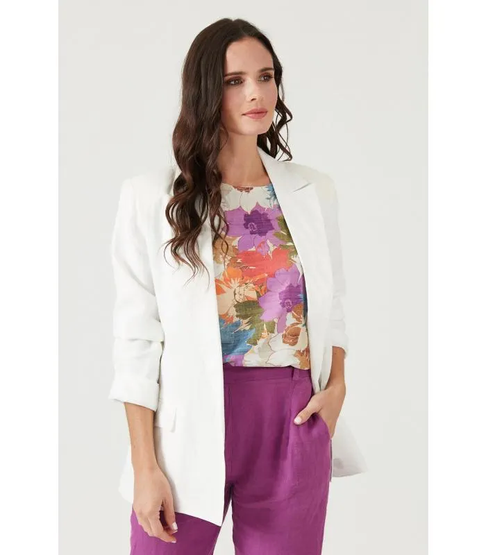 Tapado de lino blanco