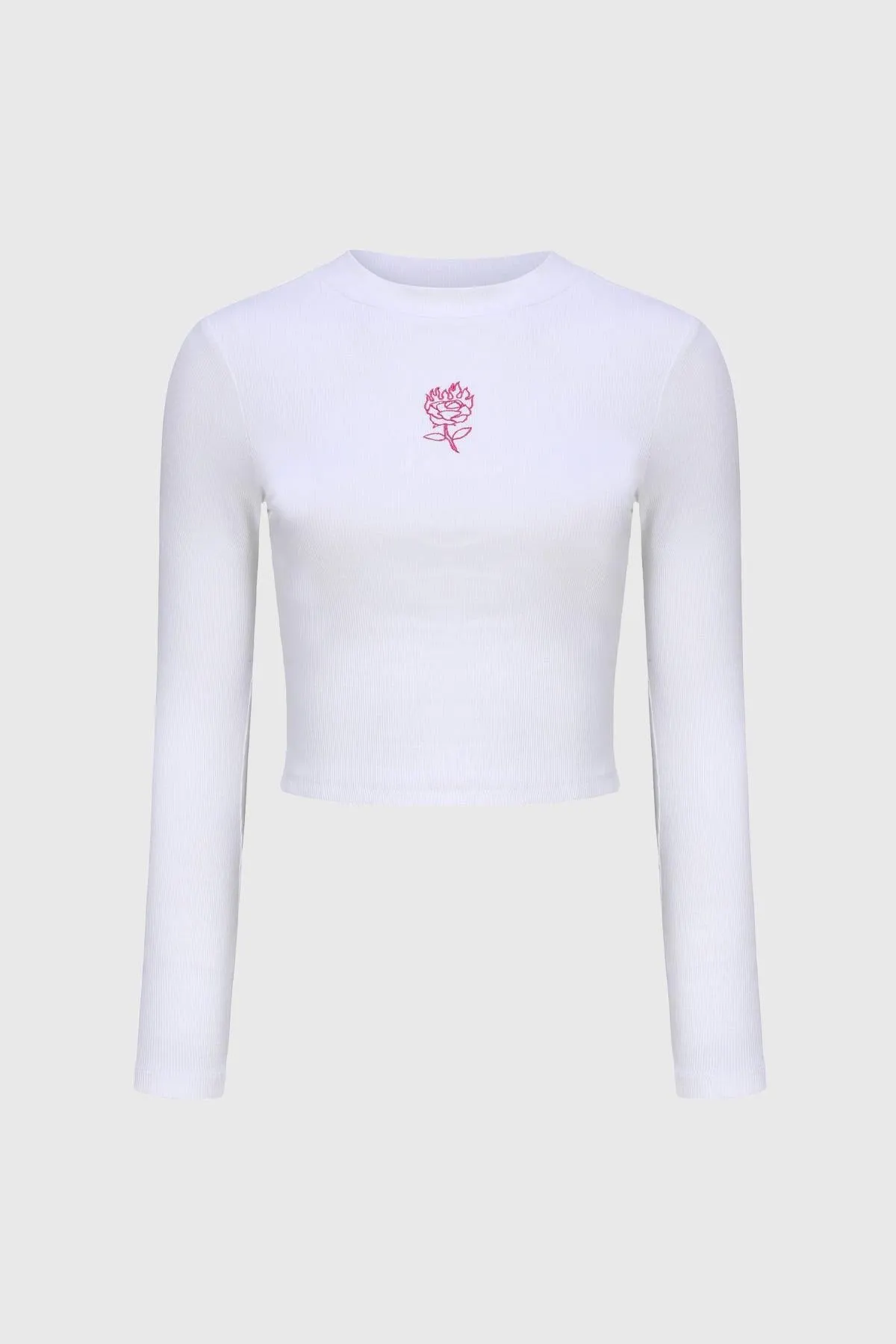 Polera Niña Rib Print Crudo