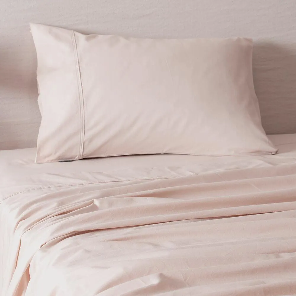 Sábana 180 Hilos Lisas 1 Plaza Rosado