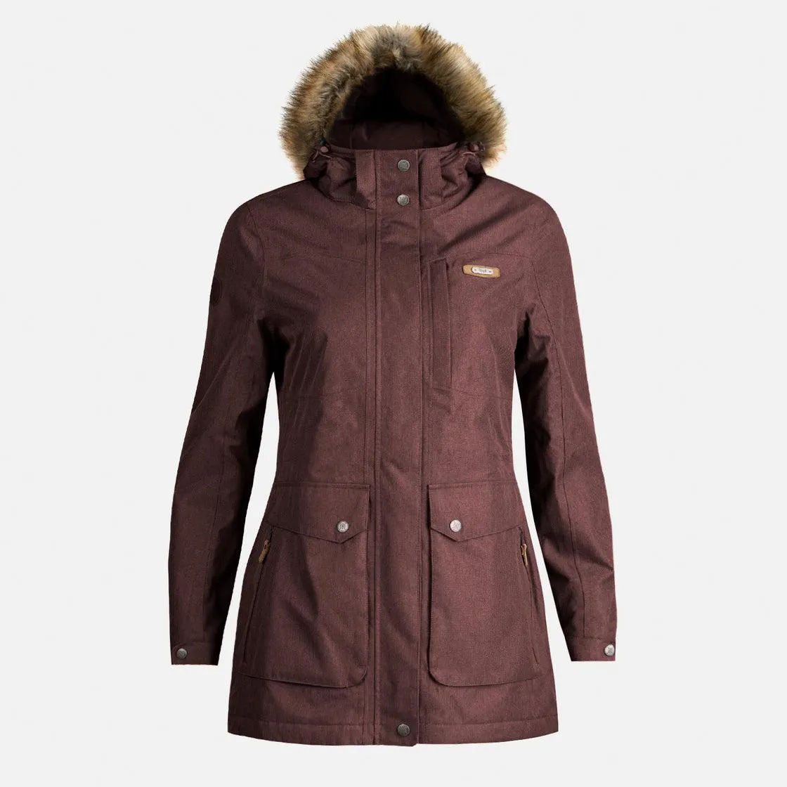 Chaqueta Mujer Roble B-Dry Hoody Jacket Melange Vino Lippi