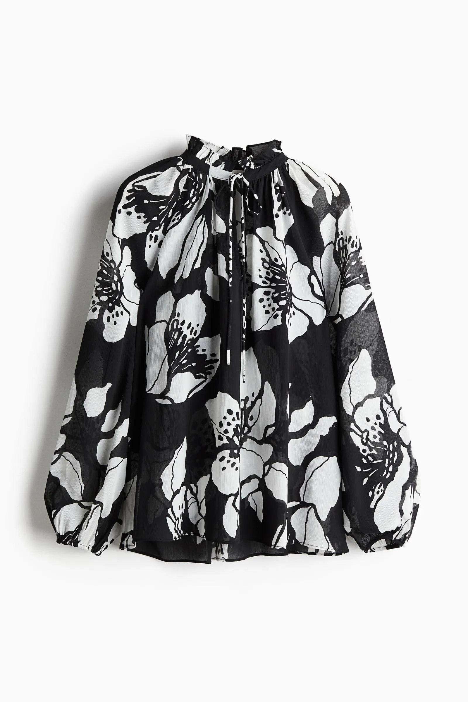 Blusa de gasa efecto arrugado