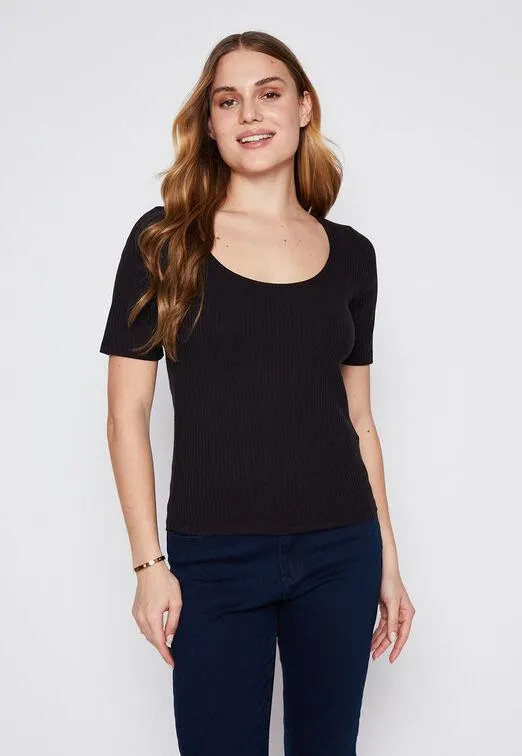 Polera Mujer Negro Canuton Family Shop