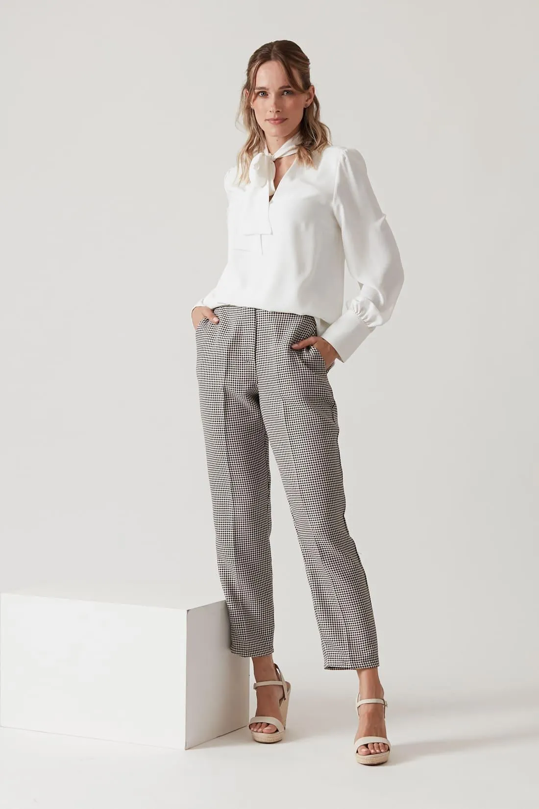 Pantalon straight cuadros