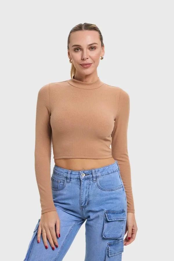 Polera mujer beatle camel