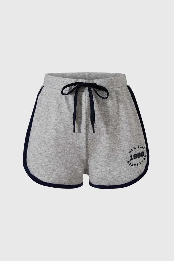 Short niÑa deportivo gris melange